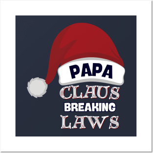 Papa Claus Breaking Rules In Style Posters and Art